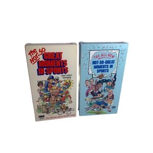 80s HBO Video Not-So-Great Moments in Sports‎ VHS Set of 2 Bloopers Tapes